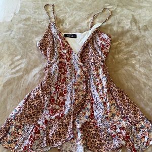 Floral prink wrap sundress